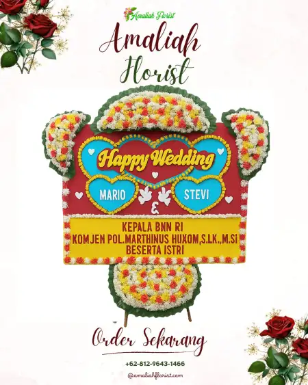 Papan Bunga Pernikahan Kalijering